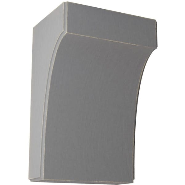 Ekena Millwork 5 1/4"W x 4"D x 8"H Clarksville Wood Vintage Decor Bracket, Pebble Grey BKTWD05X04X08CVPG - main